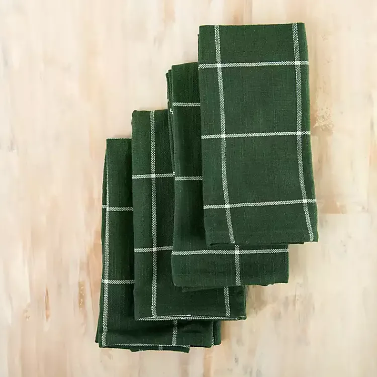 Table Linens-Kirklands Home Robby Forest Napkins, Set of 4 Green