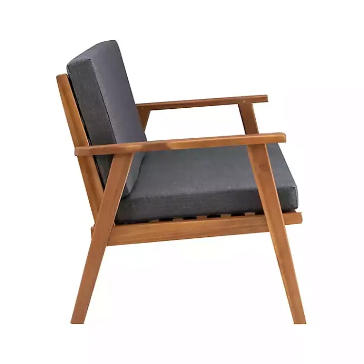 Outdoor Sets-Kirklands Home Acacia Wood 4-pc. Outdoor Living Set Gray