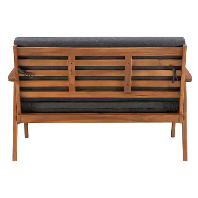 Outdoor Sets-Kirklands Home Acacia Wood 4-pc. Outdoor Living Set Gray