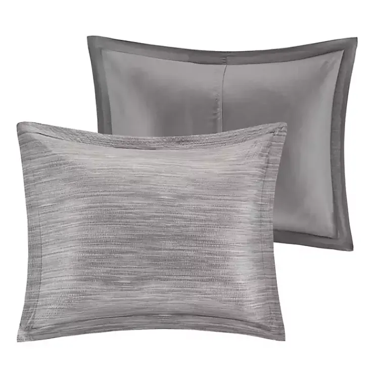 Comforters-Kirklands Home Gray Seersucker 7-pc. King Comforter Set
