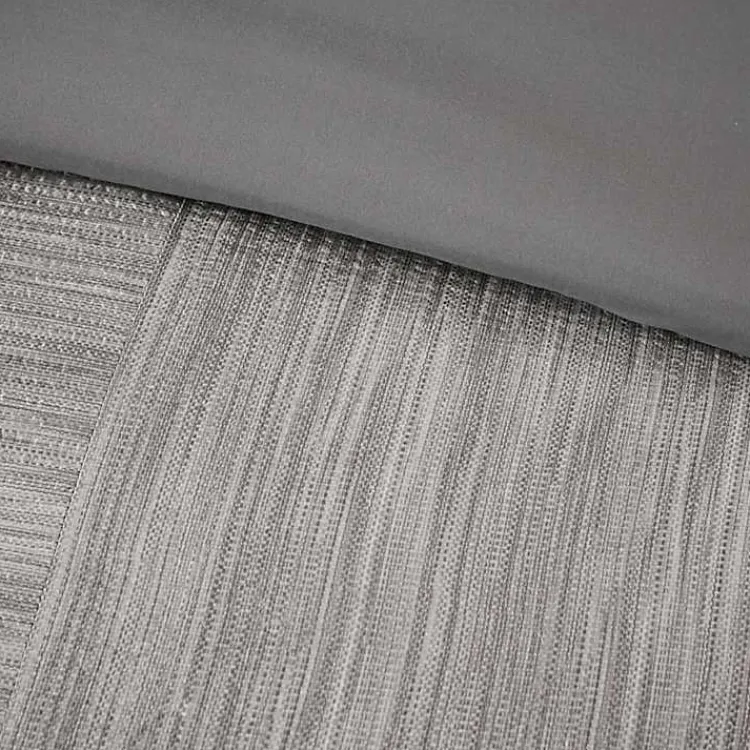 Comforters-Kirklands Home Gray Seersucker 7-pc. King Comforter Set