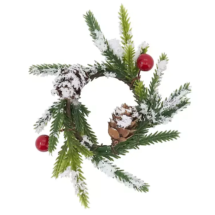Table Linens-Kirklands Home Pineberry Christmas Wreath Napkin Rings, Set of 4