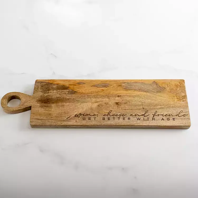 Serving & Entertaining-Kirklands Home Wine, Cheese, and Friends Serving Board Brown