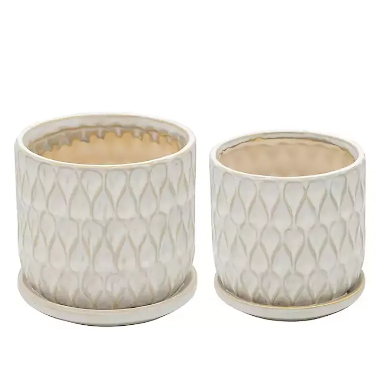 Planters-Kirklands Home Rustic Tan Teardrop 2-pc. Outdoor Planter Set