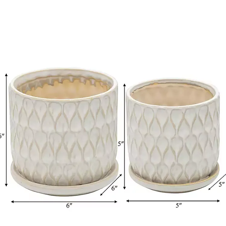 Planters-Kirklands Home Rustic Tan Teardrop 2-pc. Outdoor Planter Set