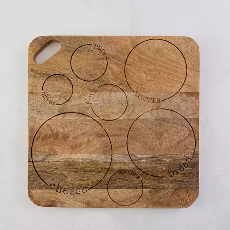 Serving & Entertaining-Kirklands Home The Perfect Square Charcuterie Board Brown