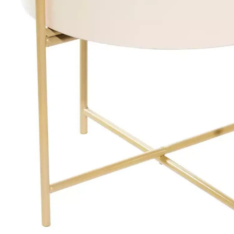 Planters-Kirklands Home Peach Iron X-Base Planters, Set of 2