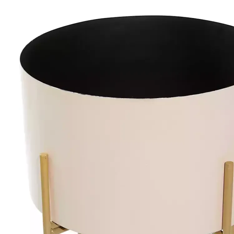 Planters-Kirklands Home Peach Iron X-Base Planters, Set of 2