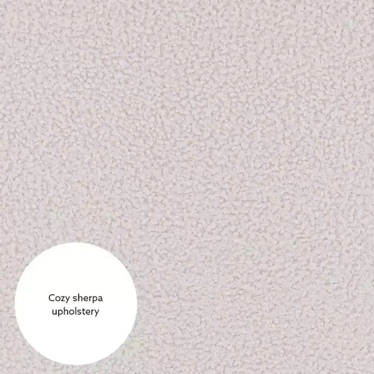 Accent Chairs-Kirklands Home Ivory Faux Sherpa Tufted Accent Chair White