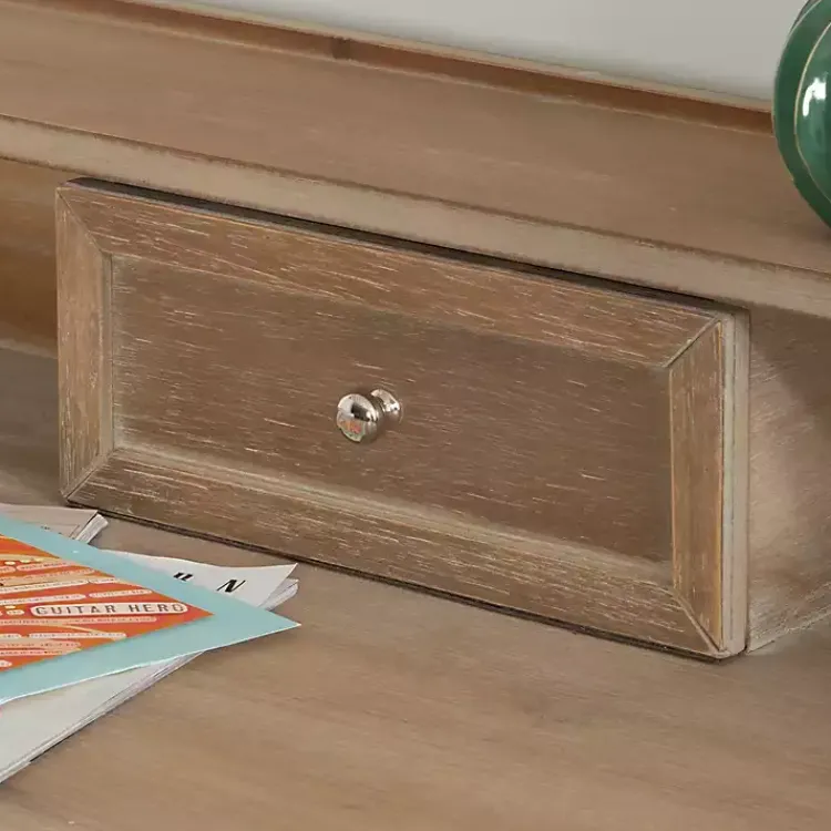 Office Furniture-Kirklands Home Rustic Wooden Folding Desk Brown