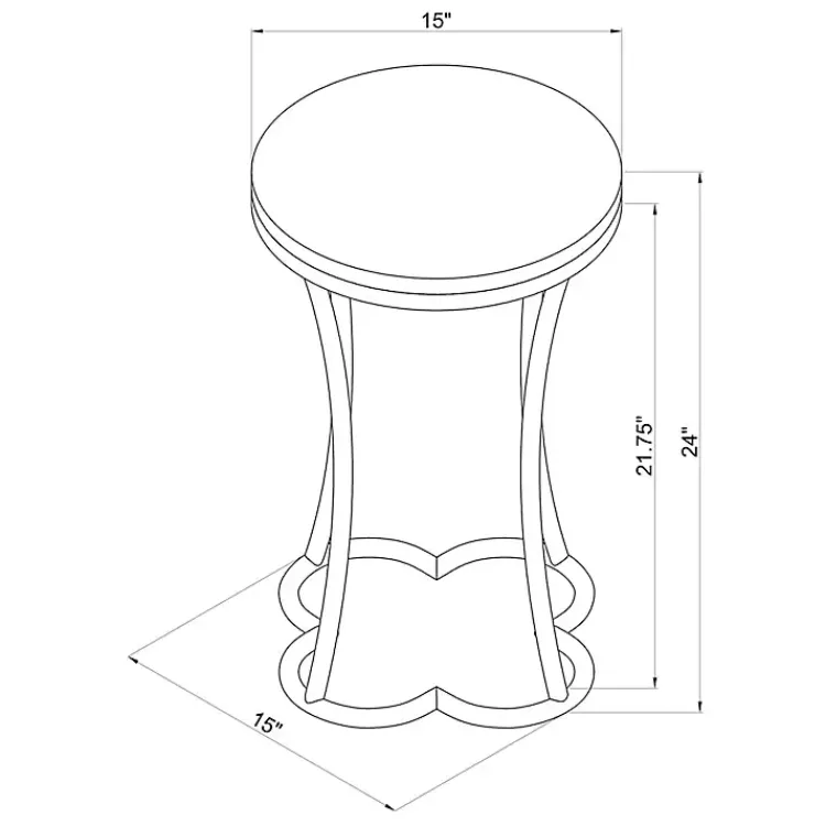 Accent & End Tables-Kirklands Home Gold Metal and Capiz Shell Top Accent Table