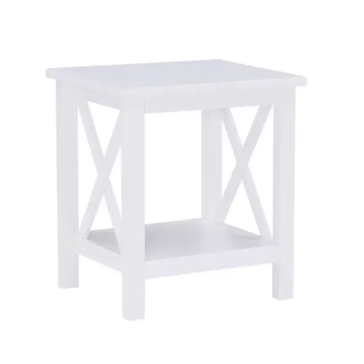 Accent & End Tables-Kirklands Home Antique White X Side Frame Accent Table