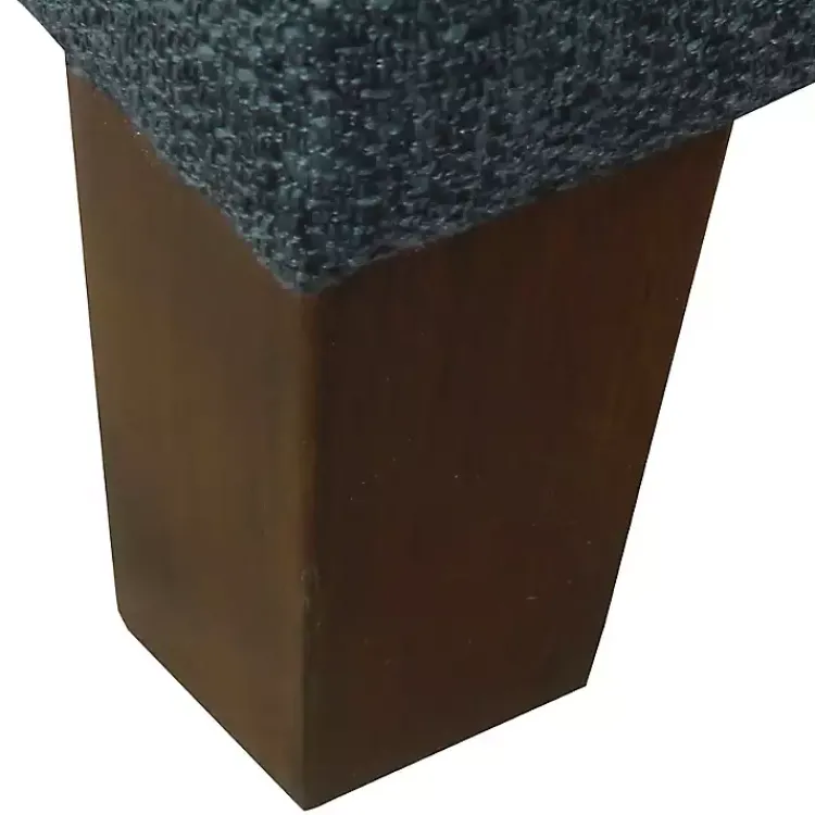 Benches & Ottomans-Kirklands Home Navy Upholstered Square Storage Ottoman Blue