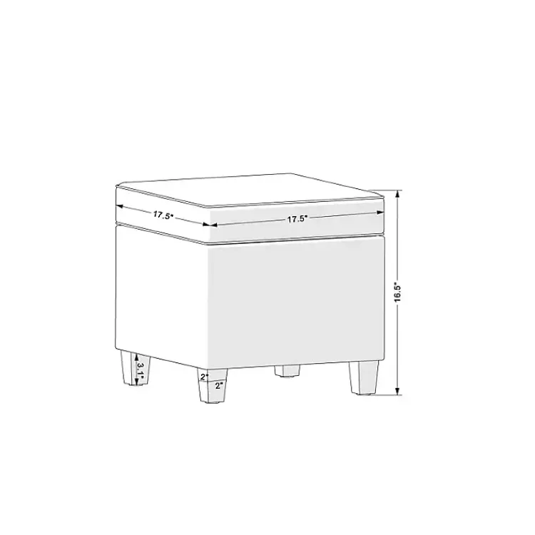 Benches & Ottomans-Kirklands Home Blue and White Hometown Striped Storage Ottoman