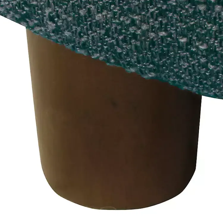 Benches & Ottomans-Kirklands Home Navy Upholstered Round Storage Ottoman Blue