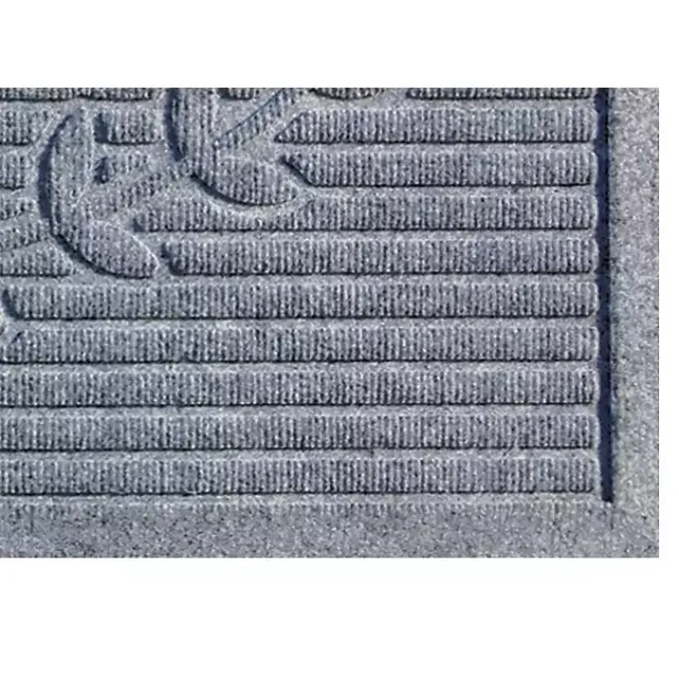 Doormats-Kirklands Home Hello Ribbed Durable Doormat Gray