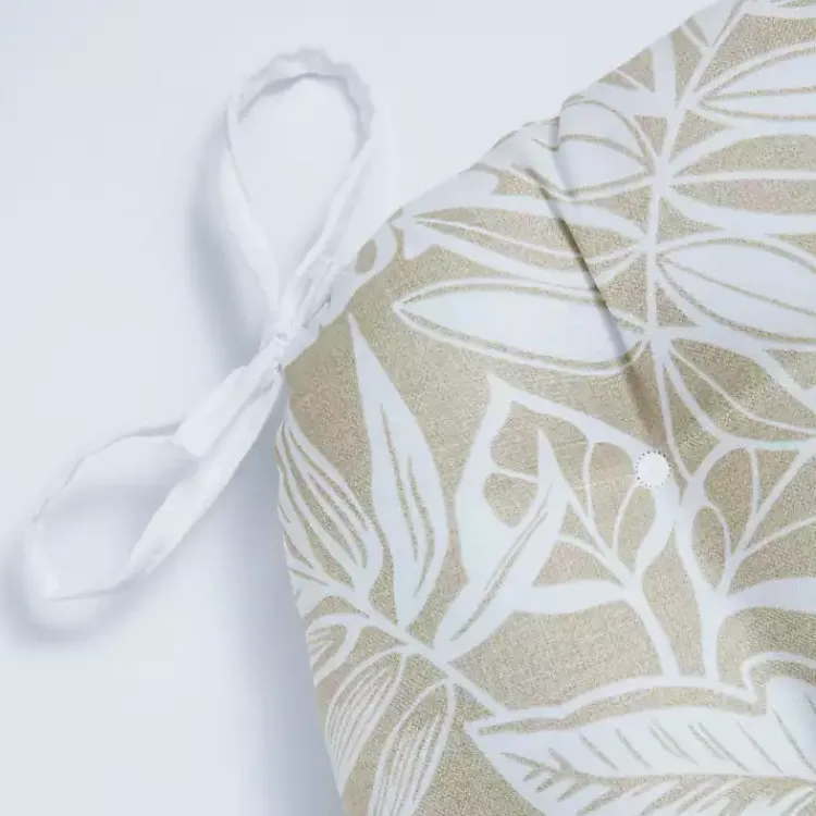 Outdoor Cushions & Pillows-Kirklands Home Natural Leaves Tufted 2-pc. Outdoor Chair Cushions