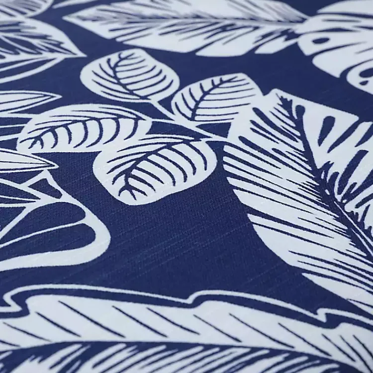 Outdoor Cushions & Pillows-Kirklands Home Navy Tropical Foliage Outdoor Chaise Cushion