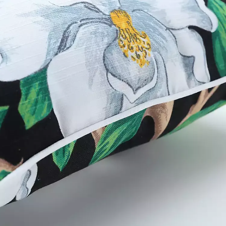 Outdoor Cushions & Pillows-Kirklands Home Black Floral Blooms 2-pc. Outdoor Pillows