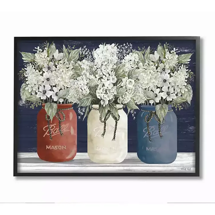 Framed Art-Kirklands Home Americana Floral Bouquets Framed Art Print Black