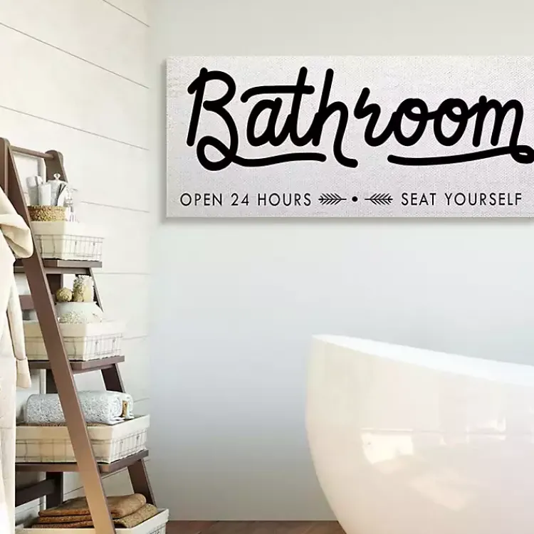 Wall Quotes & Signs-Kirklands Home Seat Yourself Sign Canvas Art Print