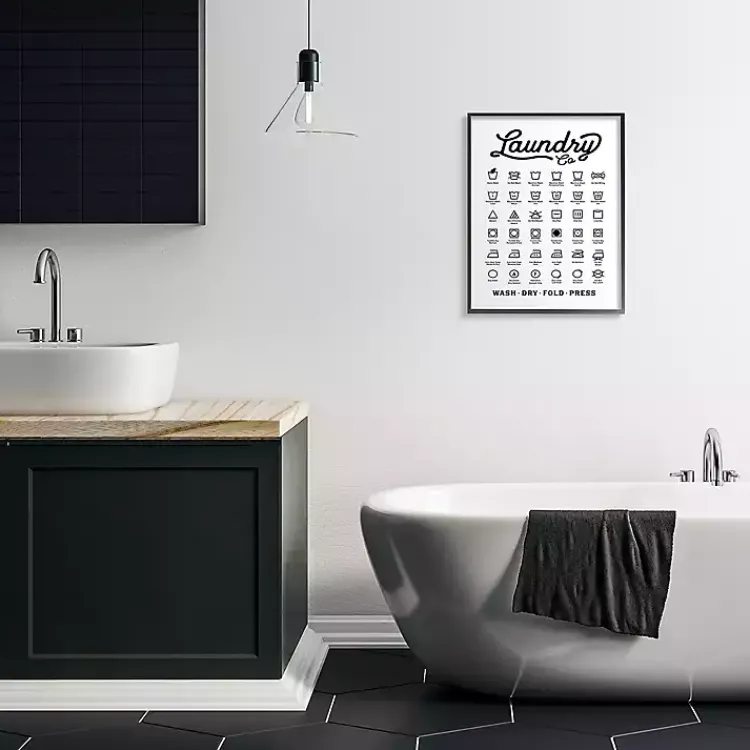 Wall Quotes & Signs-Kirklands Home Vintage Laundry Chart Framed Wall Plaque