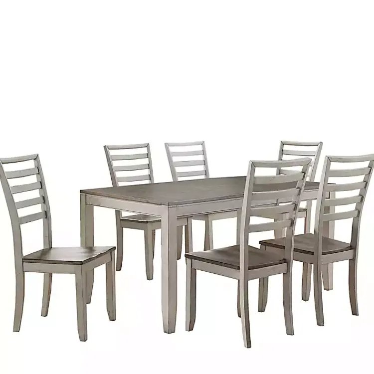 Dining Sets-Kirklands Home Smoked Alabaster and Honey Wood 7-pc. Dining Set