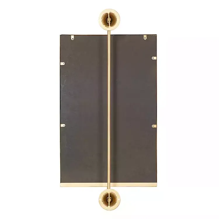 Decorative Mirrors-Kirklands Home Metallic Metal Frame Wall Mirror Gold