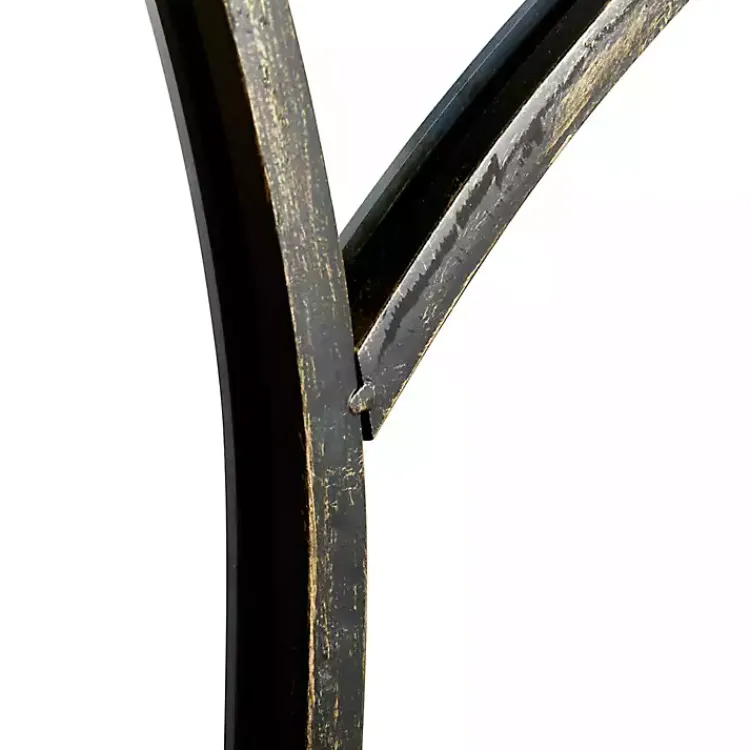 Decorative Mirrors-Kirklands Home Black Metal Arch Framed Mirror