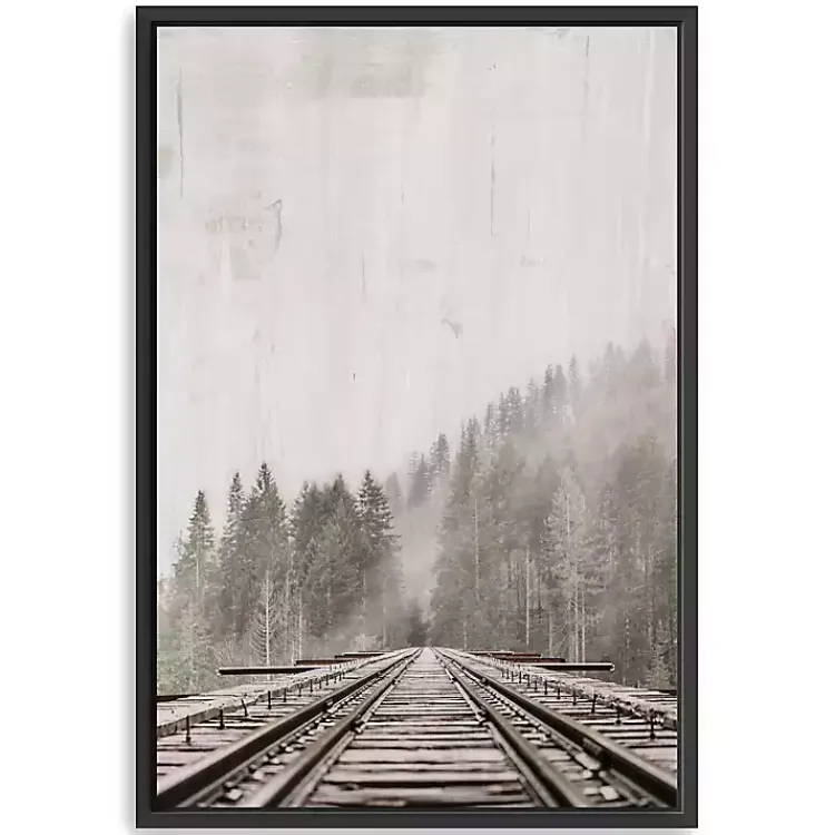 Canvas Art-Kirklands Home Forest Railway Framed Giclee Canvas Art Print