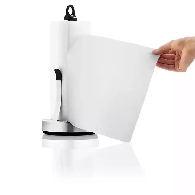 Kitchen Accessories-Kirklands Home Stainless Weighted Paper Towel Holder With Arm Silver