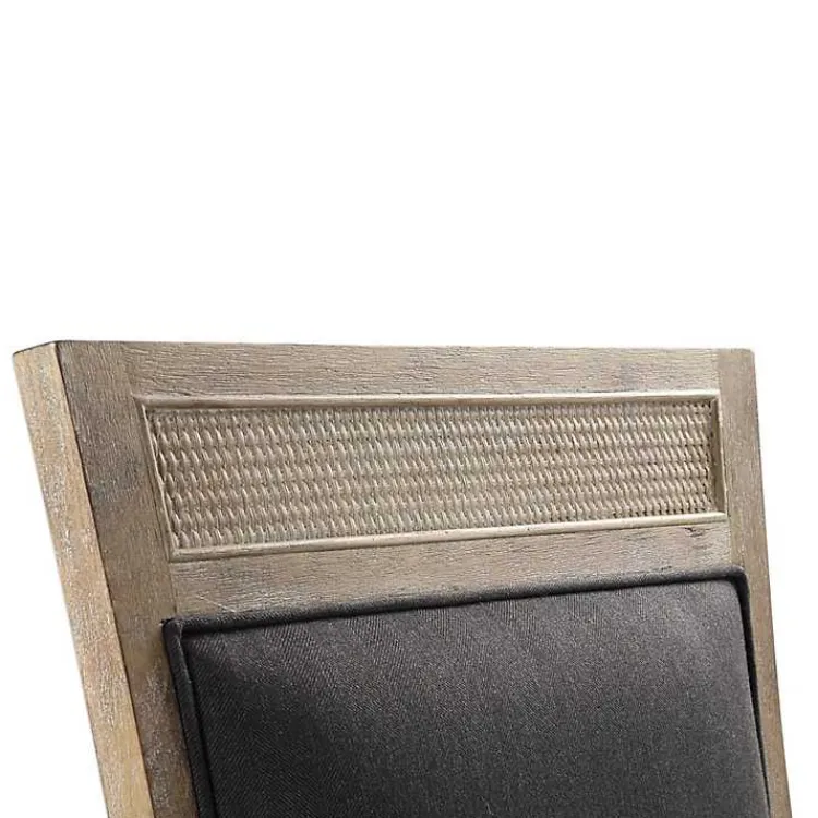 Dining Chairs-Kirklands Home Upholstered Cane Detailing Dining Chair Gray