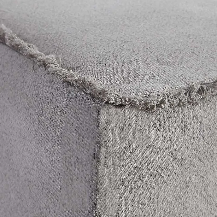 Dining Chairs-Kirklands Home Stonewash Fringe Slipcover Dining Chairs, Set of 2 Gray