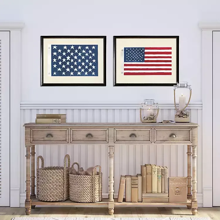 Framed Art-Kirklands Home Two Flags Framed Art Prints, Set of 2