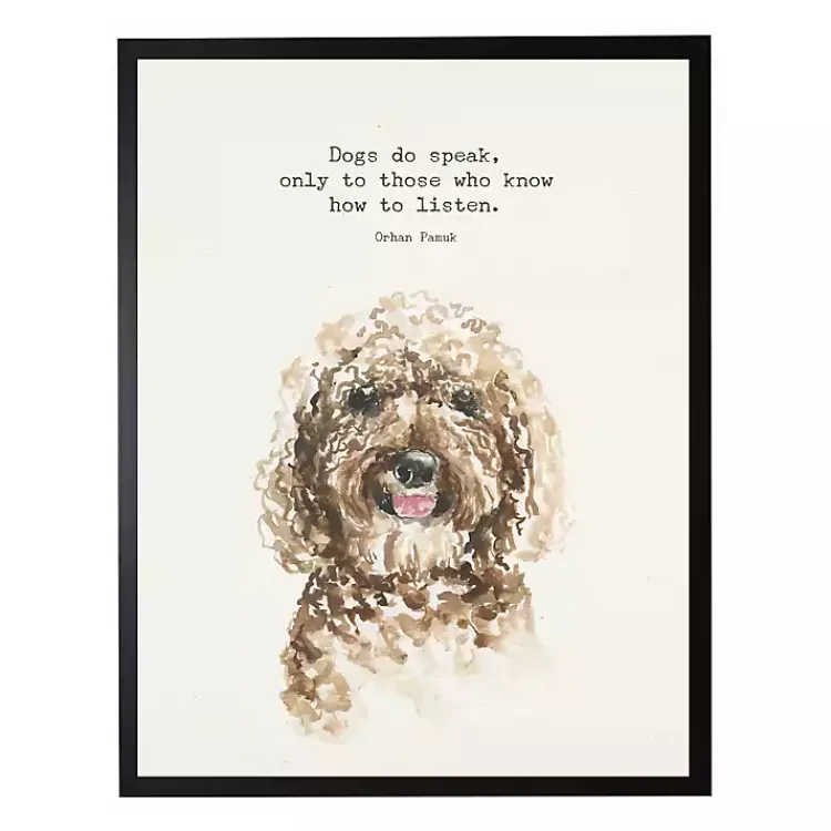 Wall Quotes & Signs-Kirklands Home Watercolor Goldendoodle Quote Framed Art Print