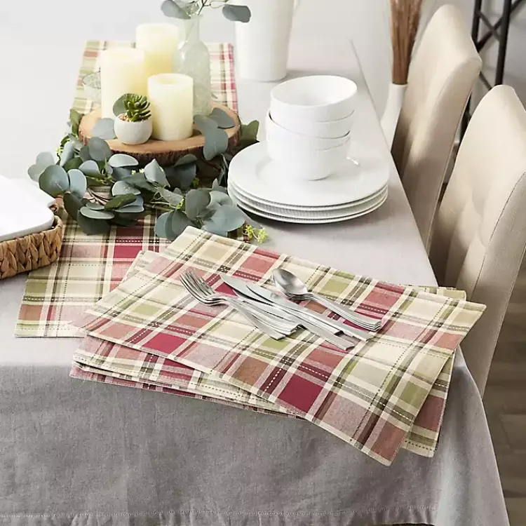 Table Linens-Kirklands Home Autumn Harvest Plaid Table Runner