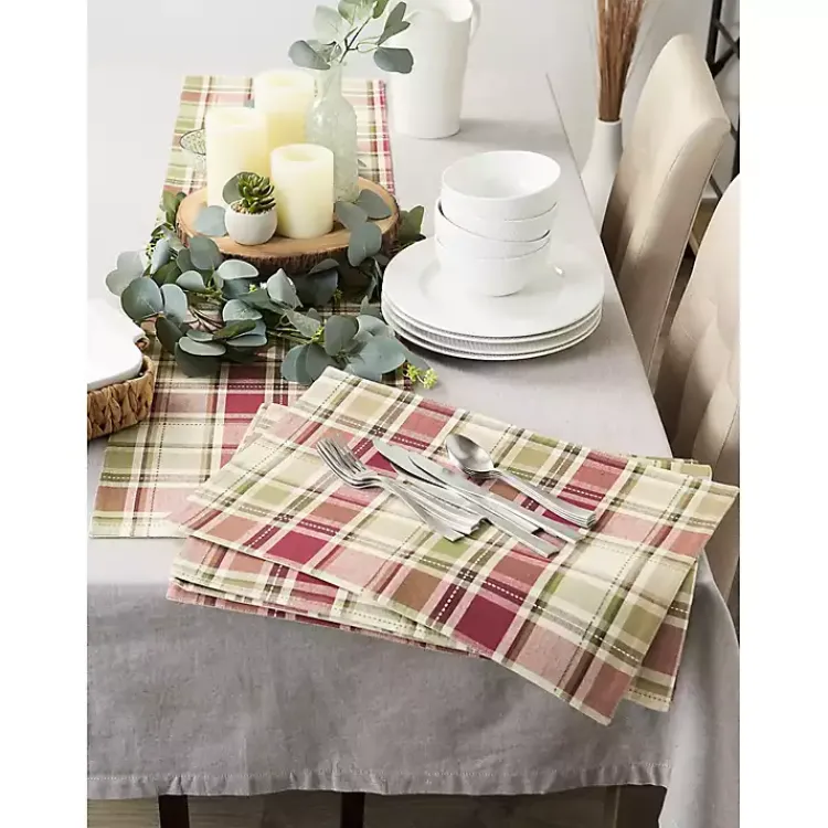 Table Linens-Kirklands Home Autumn Harvest Plaid Table Runner