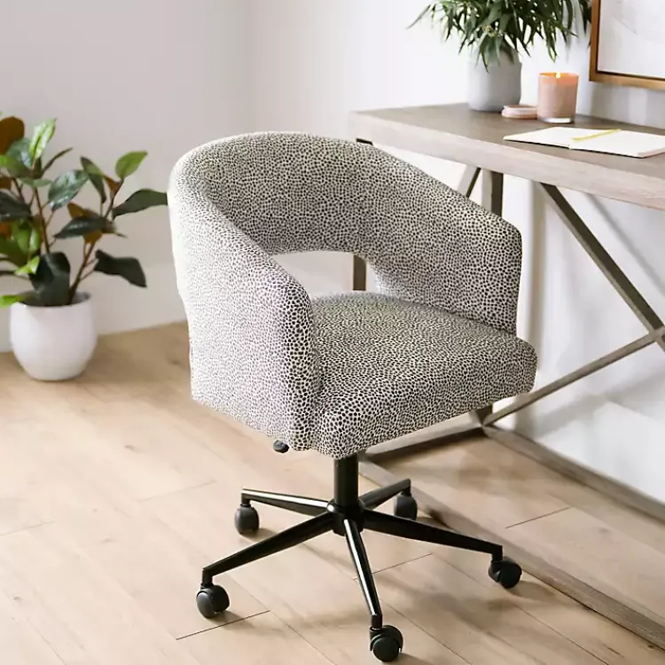 Office Furniture-Kirklands Home Dotty Office Chair Gray