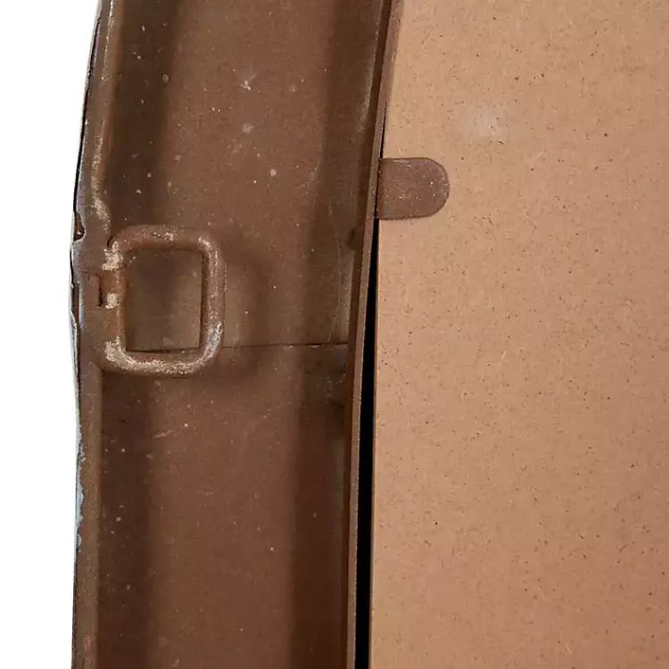 Decorative Mirrors-Kirklands Home White Brown Rustic Window Iron Frame Wall Mirror