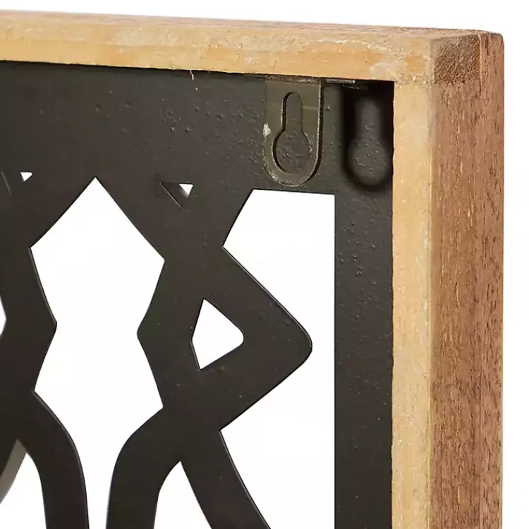 Wall Plaques-Kirklands Home Framed Matte Black Metal Wall Plaques, Set of 4