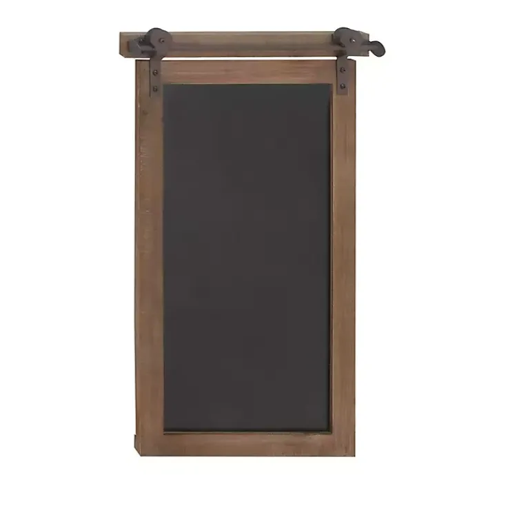 Wall Storage-Kirklands Home Long Wood and Metal Frame Chalkboard