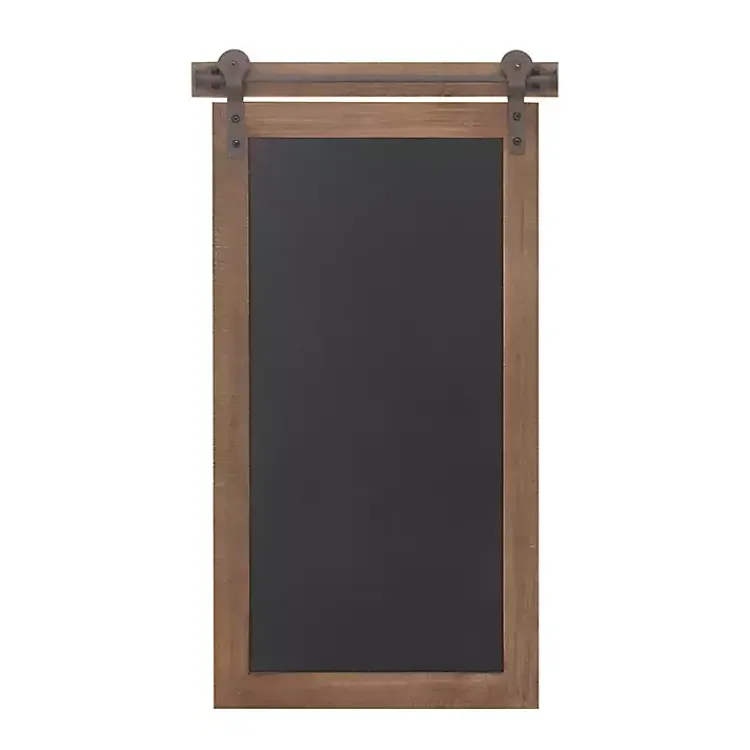 Wall Storage-Kirklands Home Long Wood and Metal Frame Chalkboard