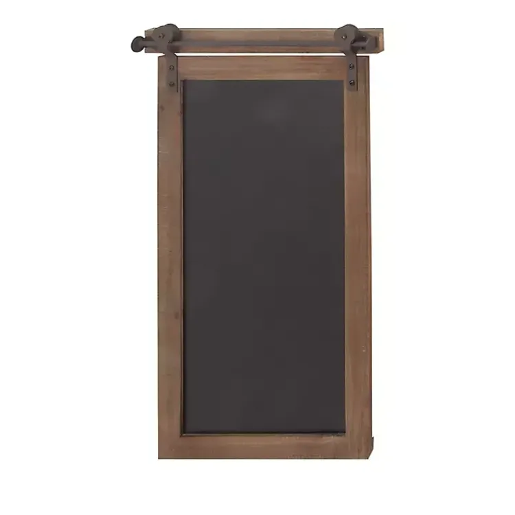 Wall Storage-Kirklands Home Long Wood and Metal Frame Chalkboard