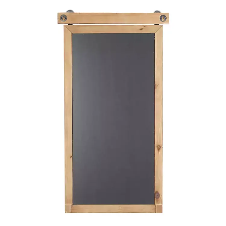 Wall Storage-Kirklands Home Long Wood and Metal Frame Chalkboard