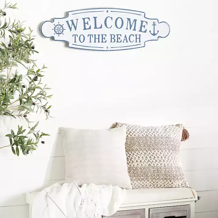 Wall Quotes & Signs-Kirklands Home Welcome To The Beach Metal Wall Plaque