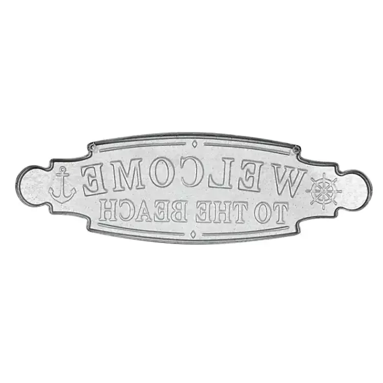 Wall Quotes & Signs-Kirklands Home Welcome To The Beach Metal Wall Plaque
