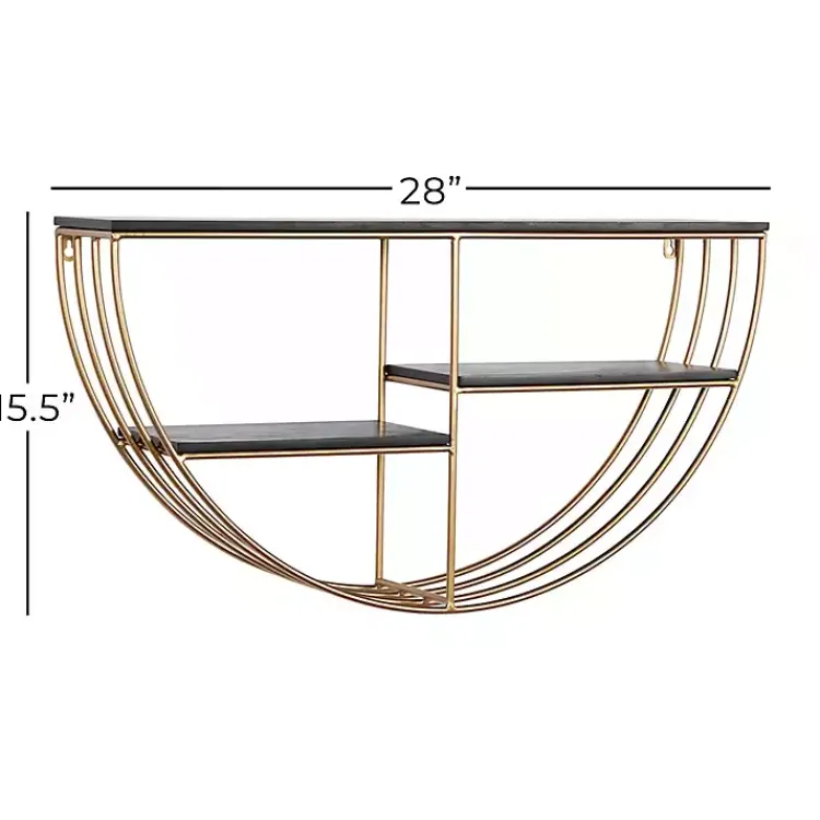 Shelves-Kirklands Home Golden Half Moon Wall Shelves