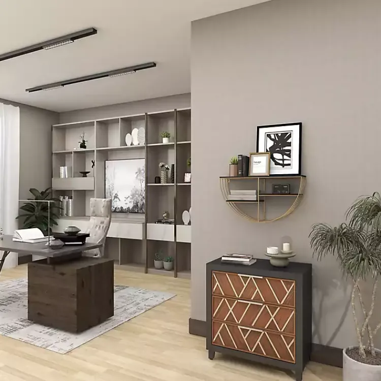 Shelves-Kirklands Home Golden Half Moon Wall Shelves