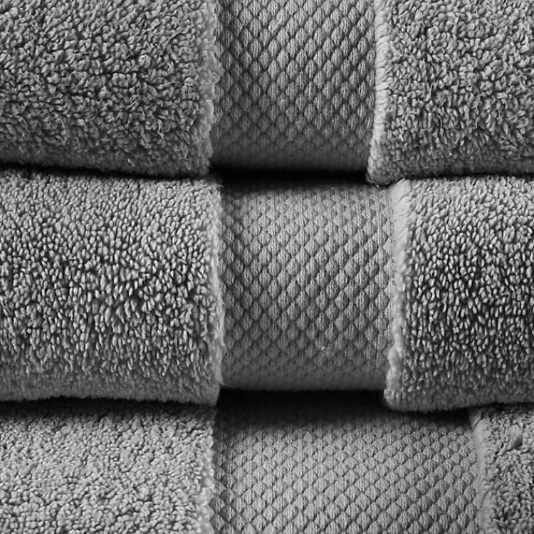 Bath Towels-Kirklands Home Charcoal 6-pc. Oversized Cotton Bath Towel Set Gray