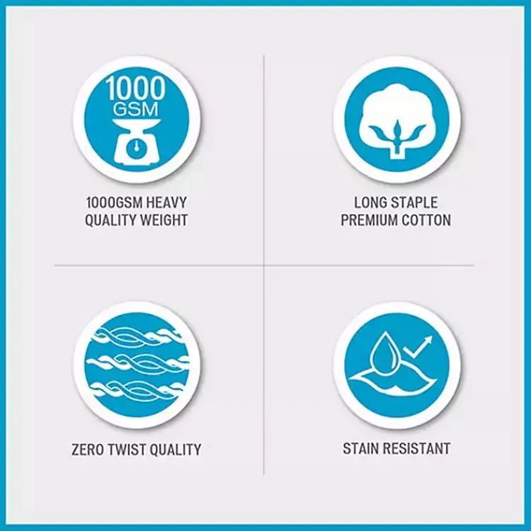 Bath Towels-Kirklands Home Charcoal 6-pc. Oversized Cotton Bath Towel Set Gray